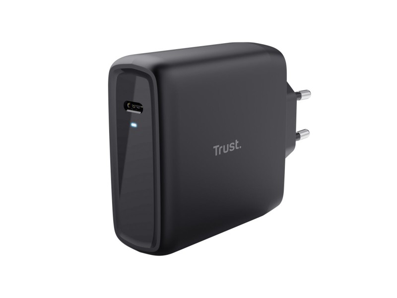 Зарядно за стена + USB-C кабел Trust 24818 Черен NaN –  BB Преносими зарядни устройства