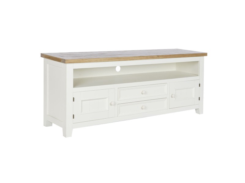 ТВ шкаф DKD Home Decor Бежов Естествен Дърво от пауловния 134,5 x 35 x 55 cm NaN –  BB Телевизионни маси