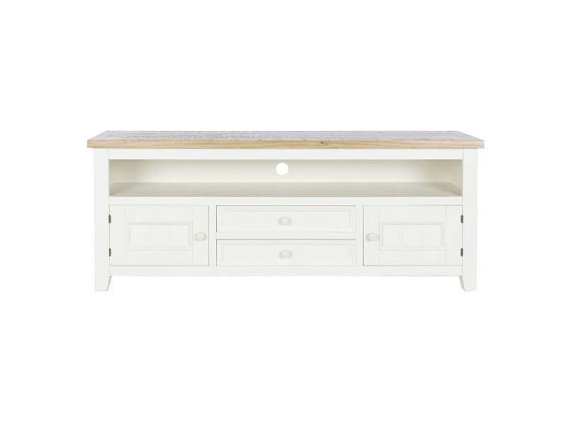 ТВ шкаф DKD Home Decor Бежов Естествен Дърво от пауловния 134,5 x 35 x 55 cm NaN –  BB Телевизионни маси