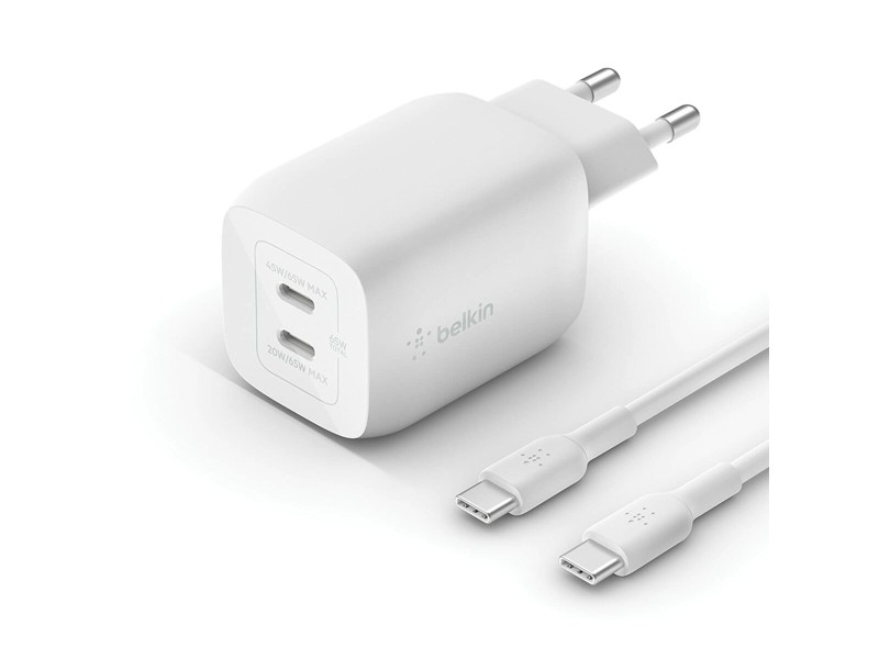Зарядно за стена Belkin WCH013VF2MWH-B6 Бял 65 W NaN –  BB Мрежови зарядни