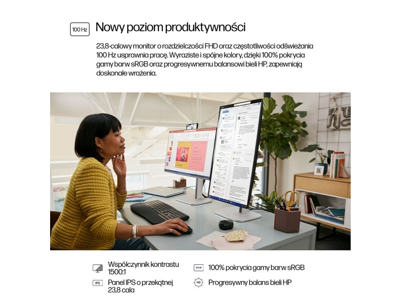 Монитор HP 9D9L6UT#ABB Full HD 23,8 NaN –  BB Монитори