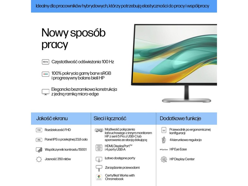Монитор HP 9D9L6UT#ABB Full HD 23,8 NaN –  BB Монитори