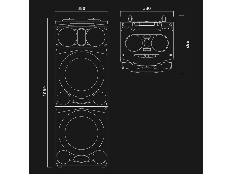 Преносими блутут колони Muse M-1988 DJ Черен NaN –  BB Компютърни високоговорители