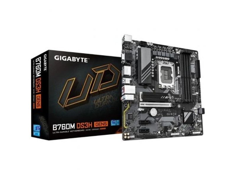Дънна платка Gigabyte B760M DS3H GEN5 INTEL B760 EXPRESS LGA 1700 NaN –  BB Дънни платки
