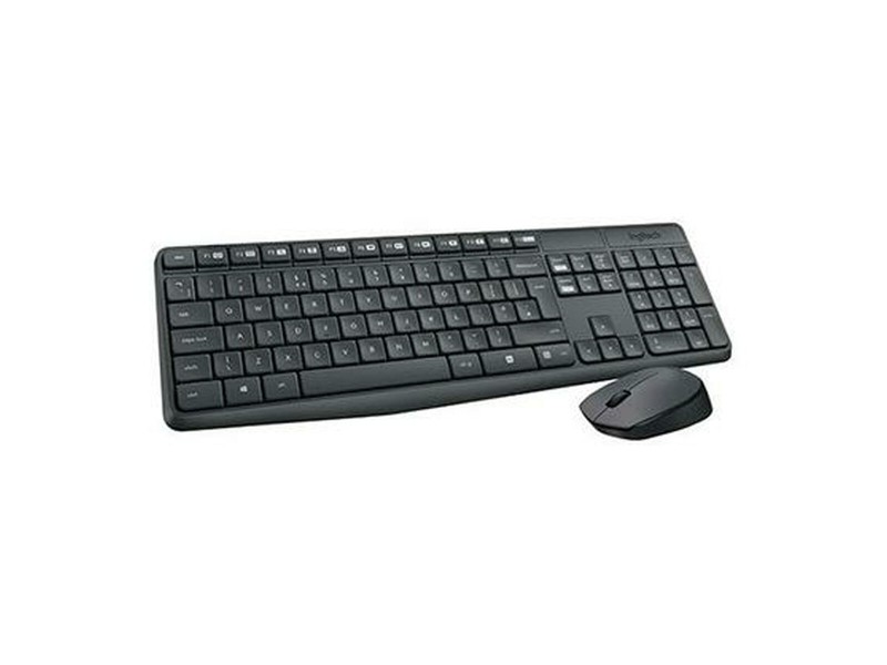 Клавиатура с мишка Logitech MK235 Черен Испанска Qwerty (8 броя) NaN –  BB Пакети клавиатура и мишка