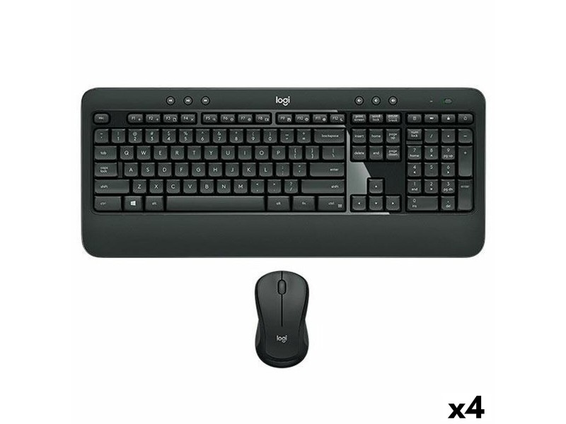 Клавиатура с мишка Logitech MK540 Черен Испанска Qwerty (4 броя) NaN –  BB Пакети клавиатура и мишка