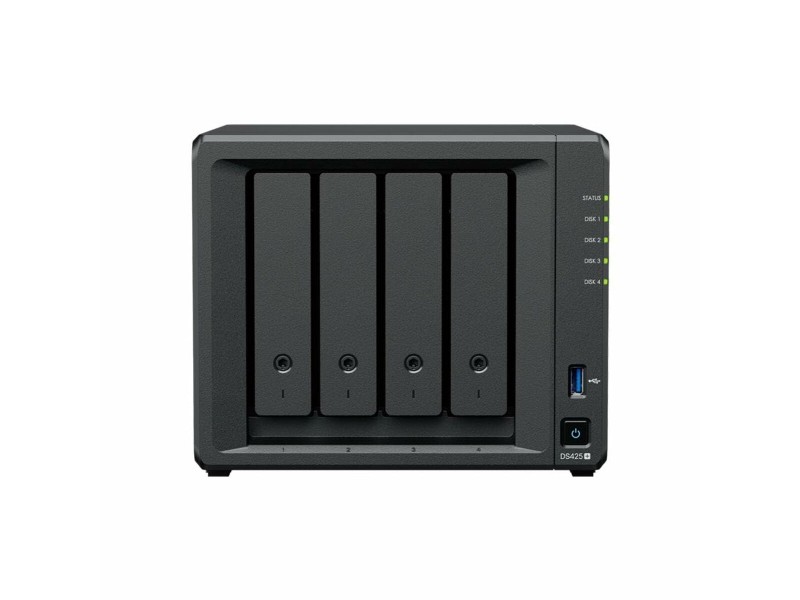 SATA 5.25 калъф за SATA 2.5 Synology DS425+ Черен Intel Celeron J4125 NaN –  BB Мрежово прикачено хранилище