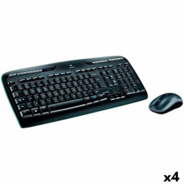 Клавиатура с мишка Logitech MK330 Черен Испанска Qwerty (4 броя)