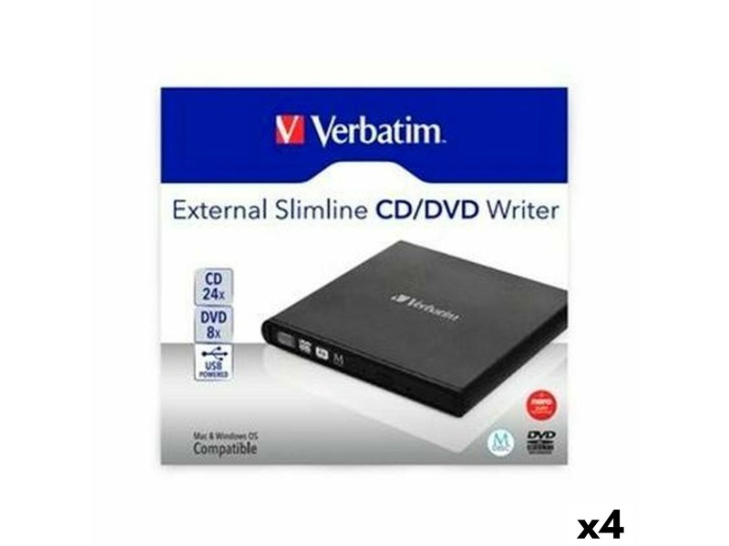 CD/DVD четец Verbatim SLIMLINE (4 броя) NaN –  BB CD и DVD устройства
