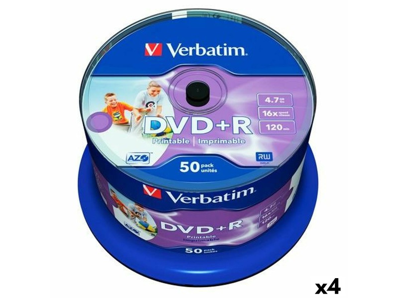 DVD+R устройство Verbatim   4,7 GB 16x 50 Части (4 броя) NaN –  BB DVD + R