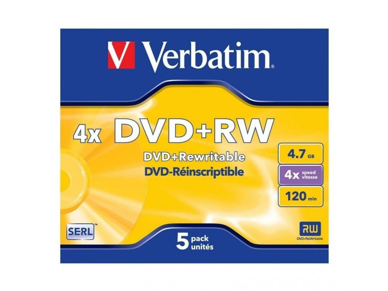 DVD+RW Verbatim 4,7 GB 4x 5 Части (20 броя) NaN –  BB DVD + RW