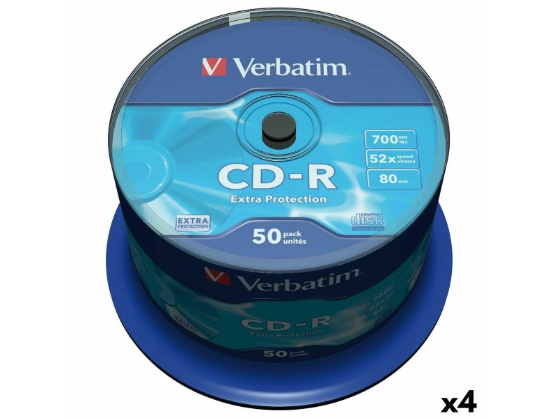 CD-R Verbatim Extra Protection 700 MB 52x 50 Части (4 броя) NaN –  BB CD-R