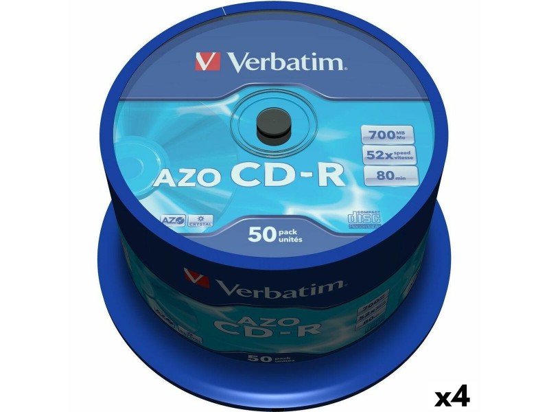 CD-R Verbatim Azo 700 MB 52x 50 Части (4 броя) NaN –  BB CD-R