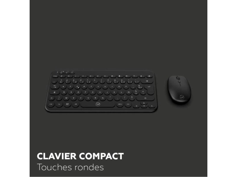 Клавиатура с мишка Mobility Lab CP420W Mini Черен AZERTY NaN –  BB Пакети клавиатура и мишка