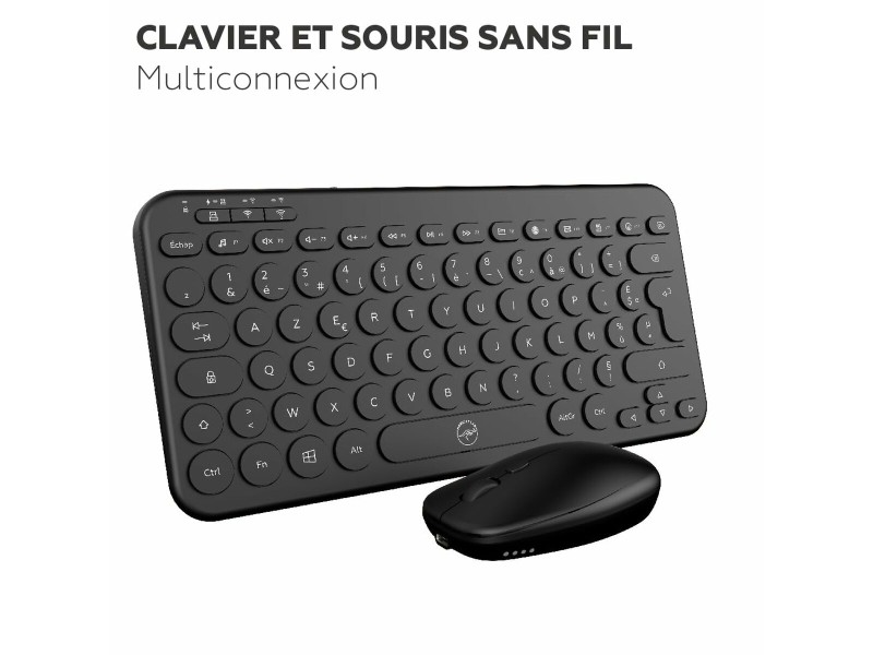 Клавиатура с мишка Mobility Lab CP420W Mini Черен AZERTY NaN –  BB Пакети клавиатура и мишка