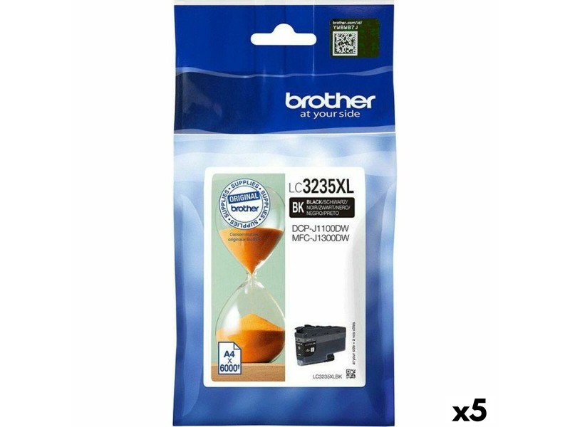 Оригиална касета за мастило Brother LC3235XL Черен (5 броя) NaN –  BB Касети с мастило