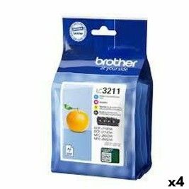 Оригиална касета за мастило Brother LC3211 Жълт (4 броя)