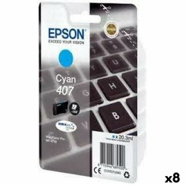 Оригиална касета за мастило Epson Nº 407 Синьо-зелен (8 броя)