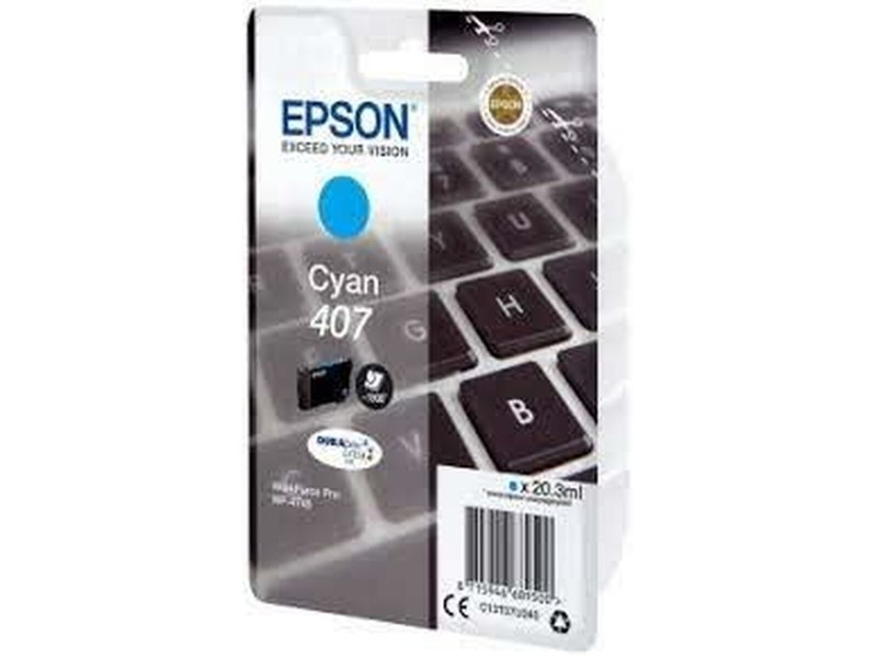 Оригиална касета за мастило Epson Nº 407 Синьо-зелен (8 броя) NaN –  BB Касети с мастило
