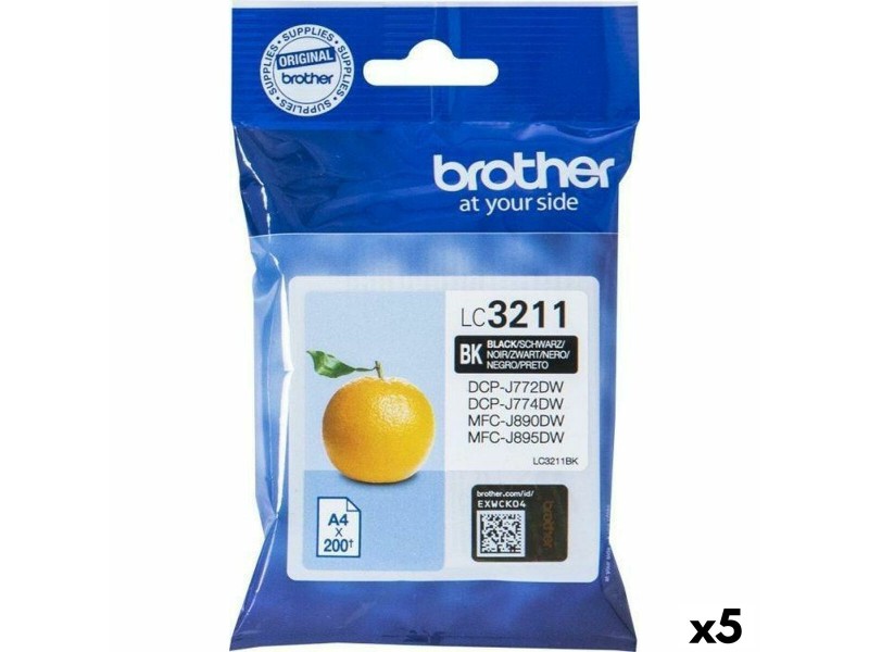 Оригиална касета за мастило Brother LC3211 Черен (5 броя) NaN –  BB Касети с мастило