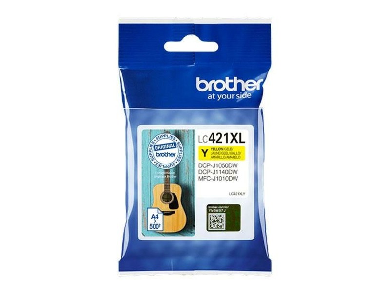 Оригиална касета за мастило Brother LC421XL Жълт (5 броя) NaN –  BB Касети с мастило