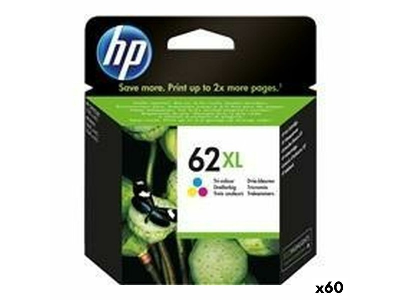 Оригиална касета за мастило HP Nº 62 XL Трицветен (60 броя) NaN –  BB Касети с мастило