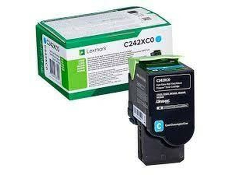 Oригинален тонер Lexmark C242XC0 Синьо-зелен NaN –  BB Тонер касети