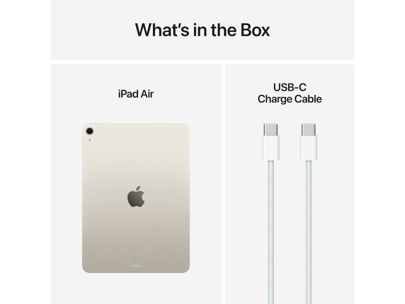 Таблет Apple iPad Air Wi‑Fi 11 8 GB RAM 1 TB Бял Сив M3 NaN –  BB Таблети