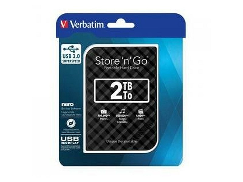 Външен харддиск Verbatim STORE N GO GEN 2 Черен HDD 2 TB (4 броя) NaN –  BB Външни твърди дискове