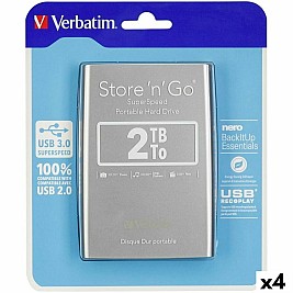 Външен харддиск Verbatim STORE 'N' GO Черен Сребрист HDD 2 TB (4 броя)