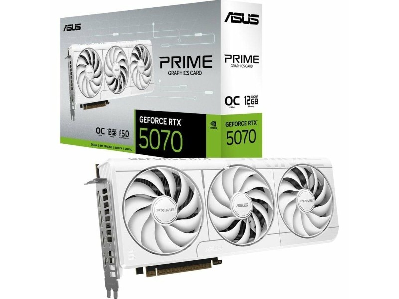 Графична карта Asus Prime GeForce RTX 5070 White OC Edition nvidia geforce rtx 5070 12 GB GDDR6 GDDR7 NaN –  BB Графични карти