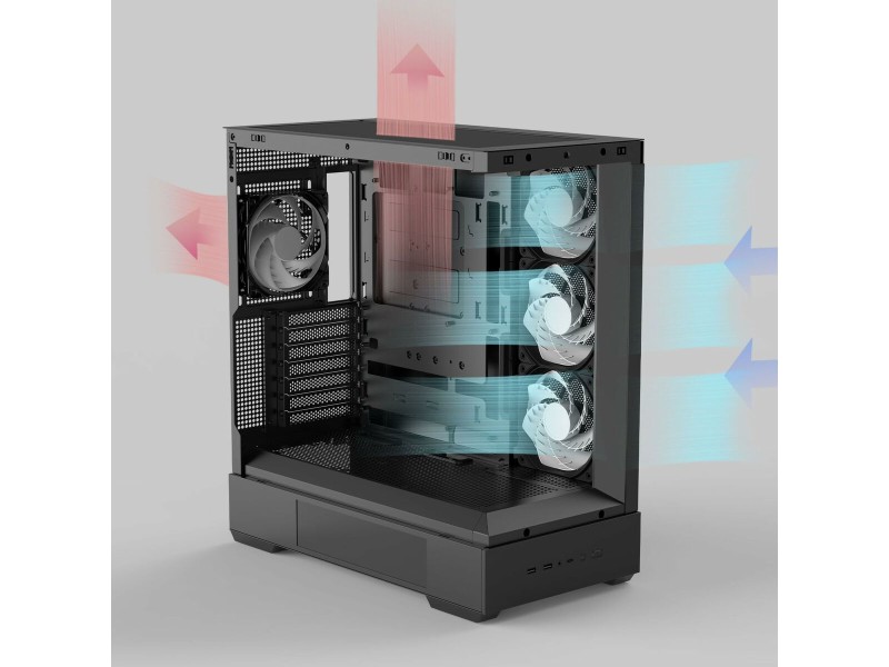 ATX полу-висока кутия Zalman P40 DS Черен NaN –  BB Калъфи за настолни компютри