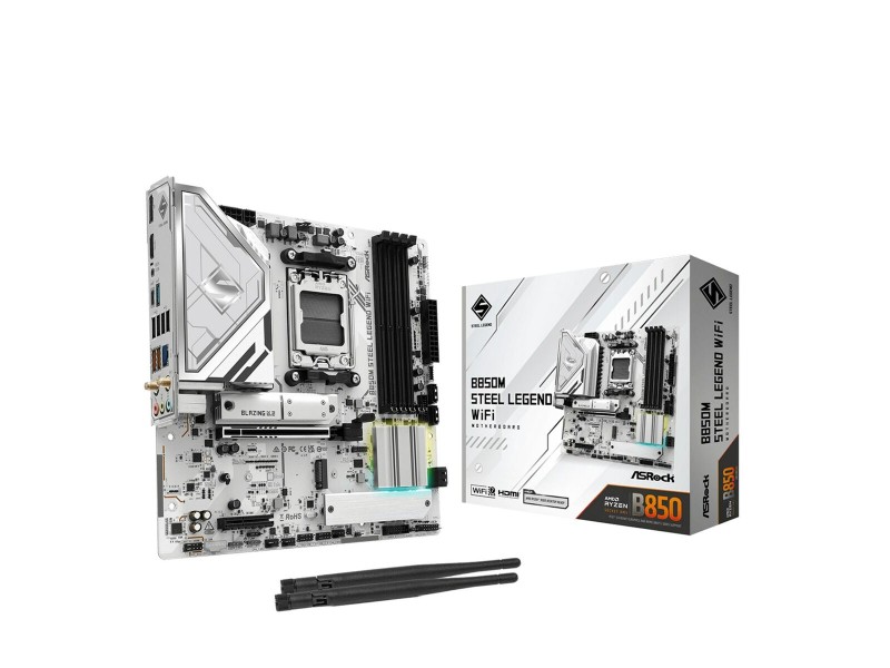 Дънна платка ASRock B850M Steel Legend WiFi Intel Wi-Fi 6 AMD AM5 AMD B850 NaN –  BB Дънни платки