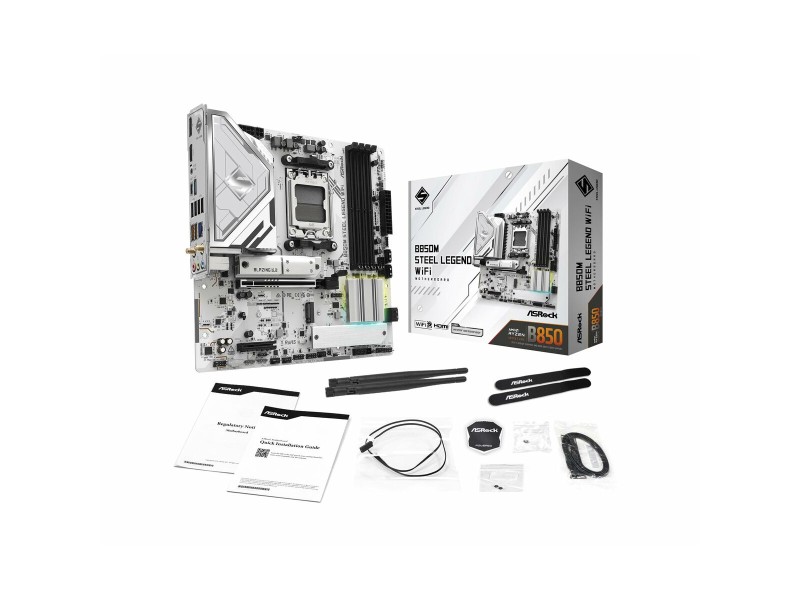 Дънна платка ASRock B850M Steel Legend WiFi Intel Wi-Fi 6 AMD AM5 AMD B850 NaN –  BB Дънни платки