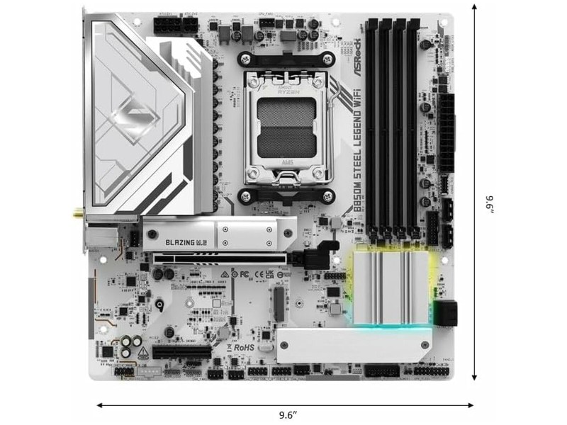 Дънна платка ASRock B850M Steel Legend WiFi Intel Wi-Fi 6 AMD AM5 AMD B850 NaN –  BB Дънни платки