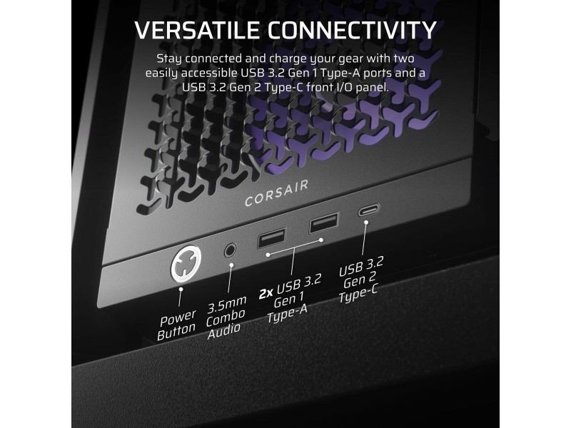 ATX полу-висока кутия Corsair FRAME 4000D RS ARGB Черен Многоцветен NaN –  BB Калъфи за настолни компютри