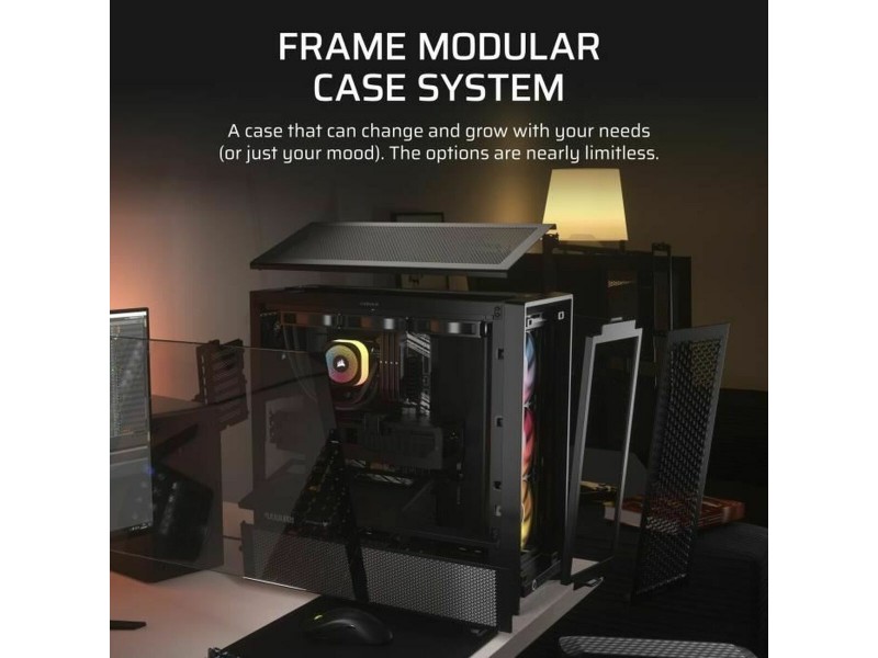 ATX полу-висока кутия Corsair FRAME 4000D RS ARGB Черен Многоцветен NaN –  BB Калъфи за настолни компютри