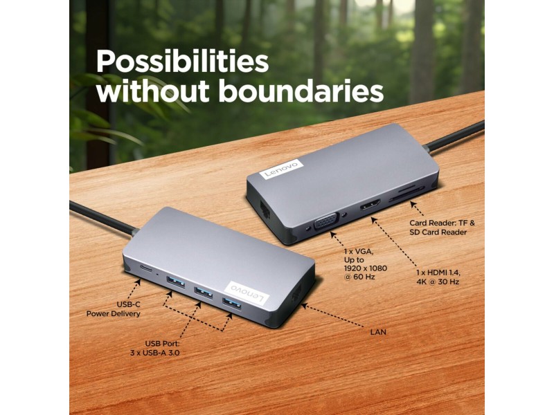 USB извод Lenovo GX91M73946 Сив 100 W NaN –  BB USB хъбове