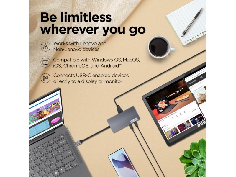 USB извод Lenovo GX91M73946 Сив 100 W NaN –  BB USB хъбове