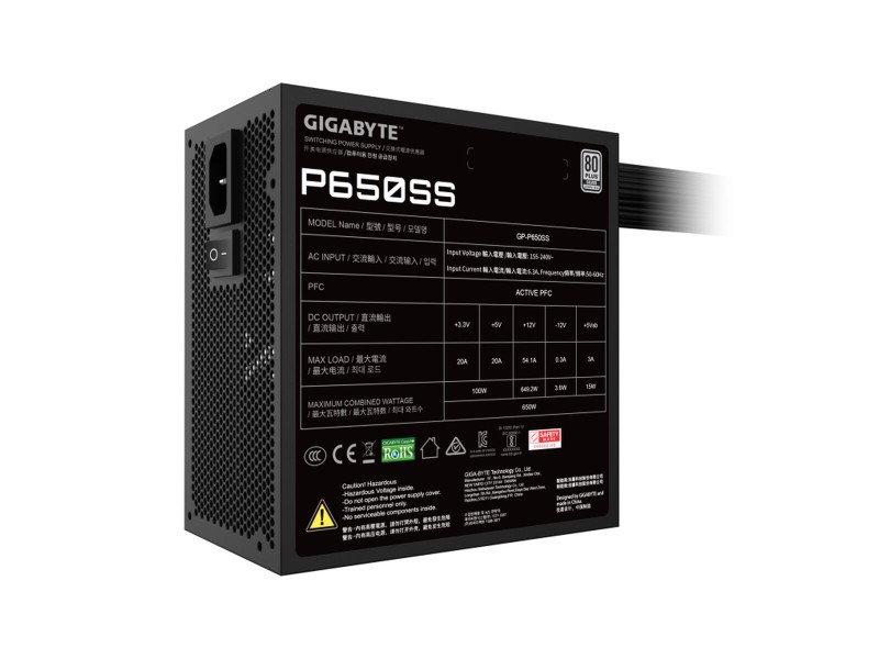 Захранване Gigabyte P650SS ATX 650 W 550 W 80 Plus Silver NaN –  BB Захранвания