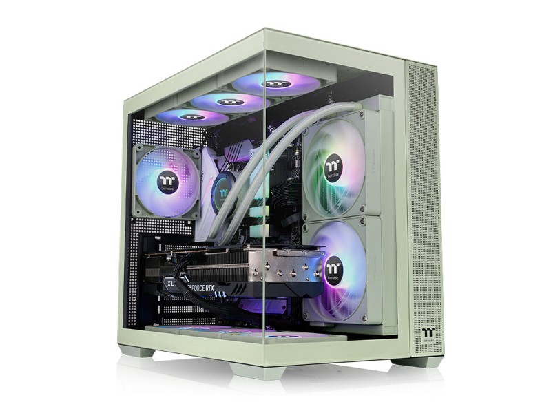 ATX полу-висока кутия THERMALTAKE View 380 TG ARGB Зелен NaN –  BB Калъфи за настолни компютри