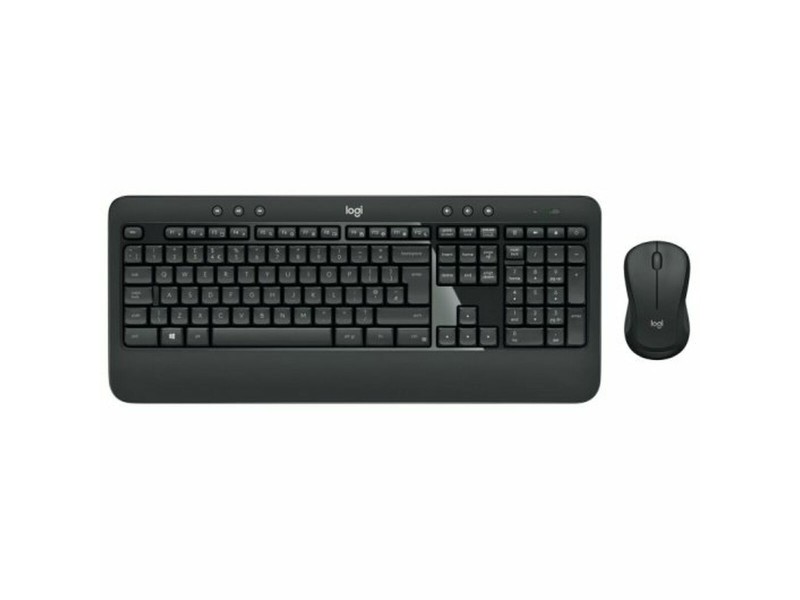 Клавиатура с мишка Logitech 920-008679 италиански език QWERTY Бял Черен NaN –  BB Пакети клавиатура и мишка