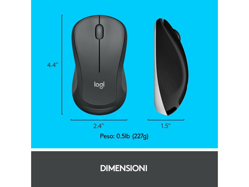 Клавиатура с мишка Logitech 920-008679 италиански език QWERTY Бял Черен NaN –  BB Пакети клавиатура и мишка