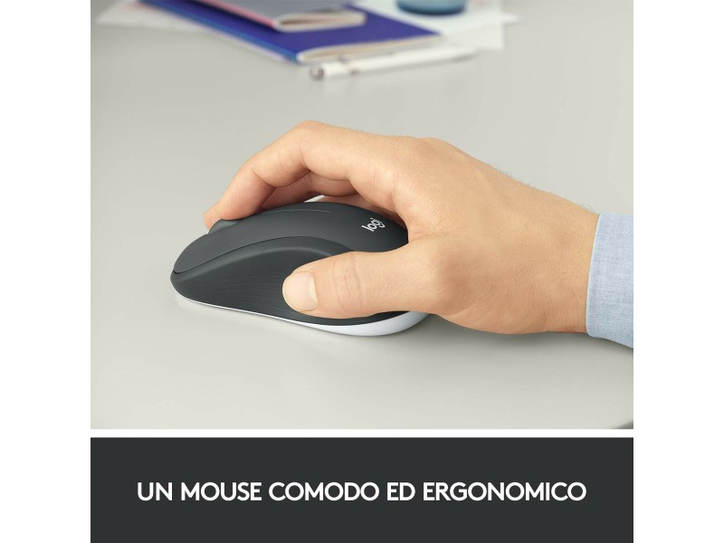 Клавиатура с мишка Logitech 920-008679 италиански език QWERTY Бял Черен NaN –  BB Пакети клавиатура и мишка