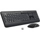 Клавиатура с мишка Logitech 920-008679 италиански език QWERTY Бял Черен NaN –  BB Пакети клавиатура и мишка