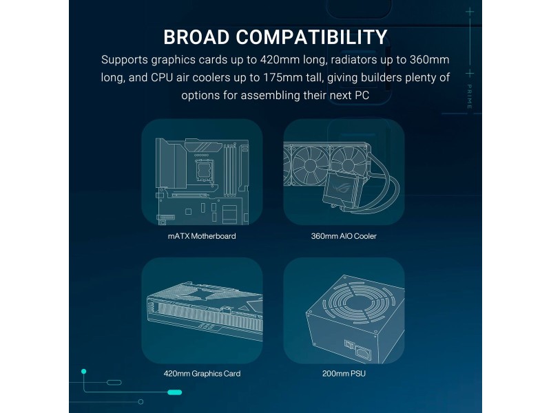 ATX полу-висока кутия Asus 90DC00P0-B19000 Черен NaN –  BB Калъфи за настолни компютри
