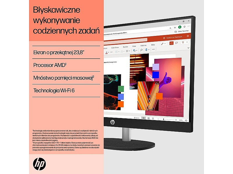 Всичко е едно HP 9U2J8EA 23,8 AMD Ryzen 5 7520U 16 GB RAM 512 GB SSD NaN –  BB Всичко в едно