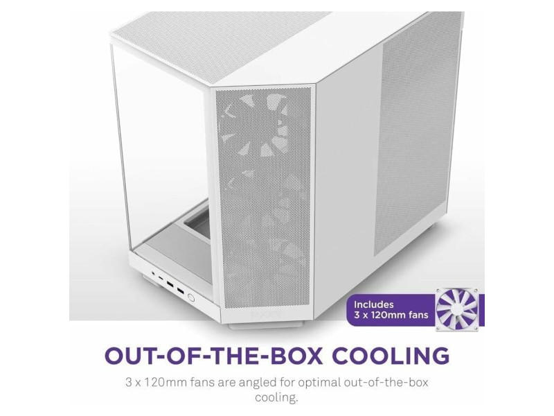 ATX полу-висока кутия NZXT CC-H61FW-01 Бял ATX полу-висока кутия NZXT CC-H61FW-01 Бял NaN – BB Калъфи за настолни компютри