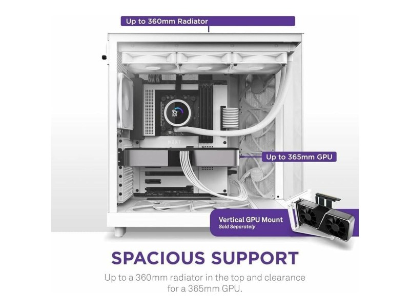ATX полу-висока кутия NZXT CC-H61FW-01 Бял ATX полу-висока кутия NZXT CC-H61FW-01 Бял NaN – BB Калъфи за настолни компютри