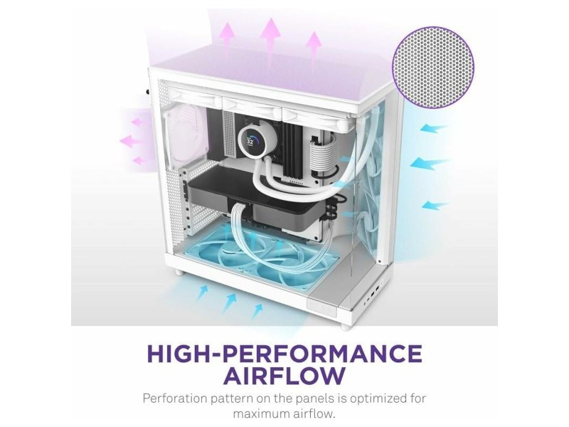 ATX полу-висока кутия NZXT CC-H61FW-01 Бял ATX полу-висока кутия NZXT CC-H61FW-01 Бял NaN – BB Калъфи за настолни компютри